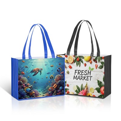 Laminated Non Woven Tote Bag(12" X 16" X 6")