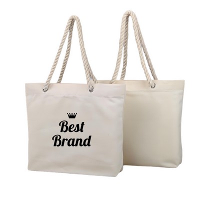 Canvas Tote Bag with Rope Handle Durable Stylish Carryall